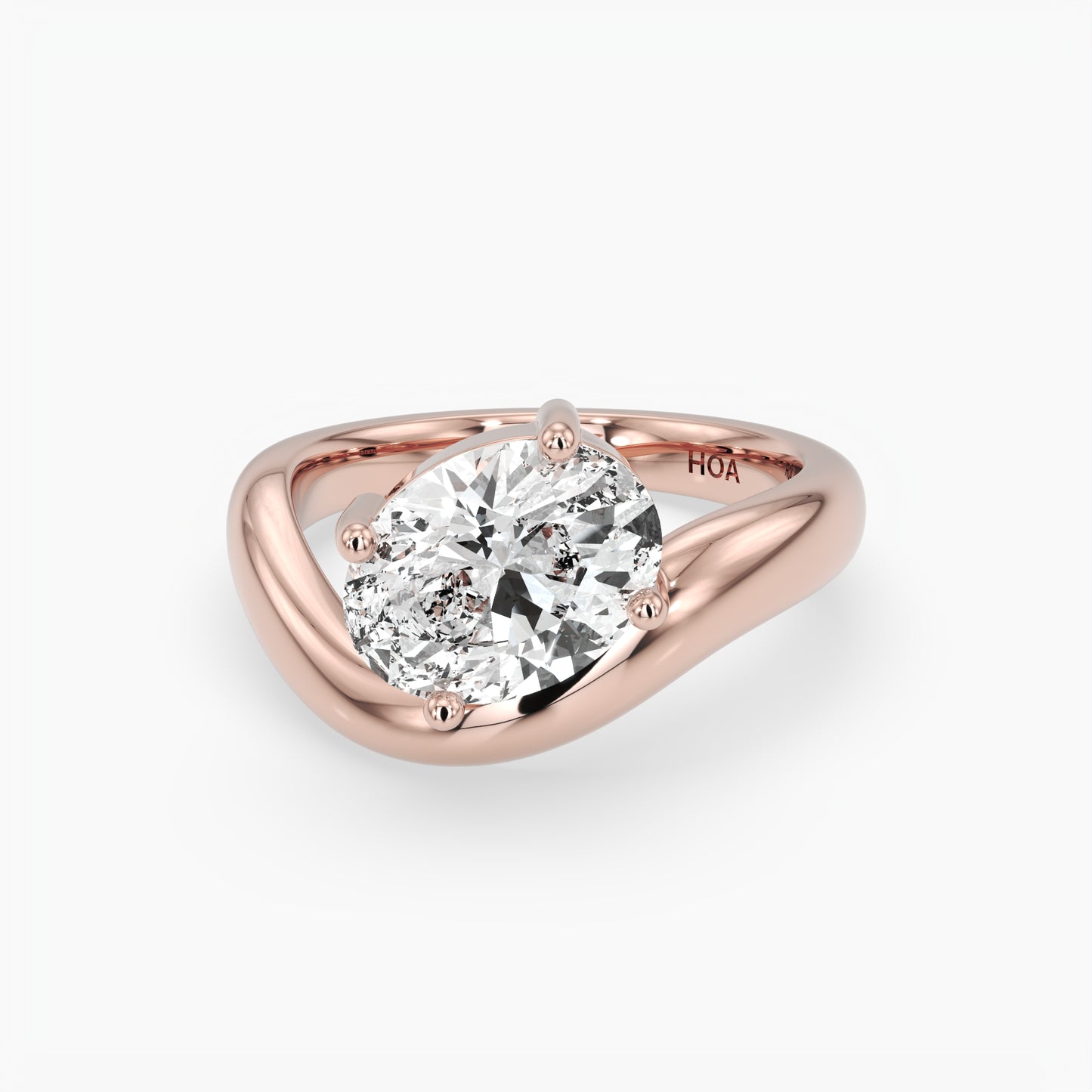 Hazel Oval Solitaire