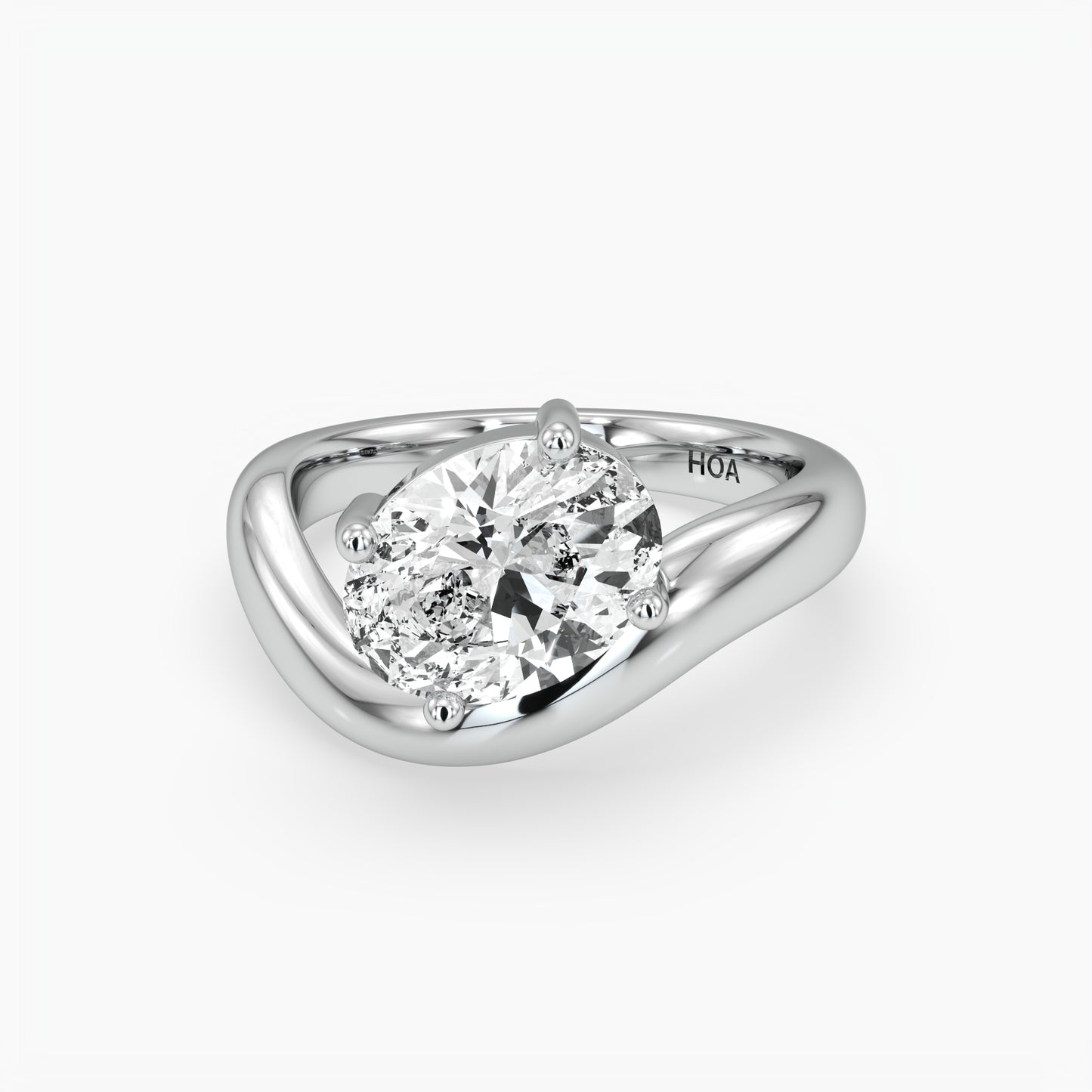 Hazel Oval Solitaire