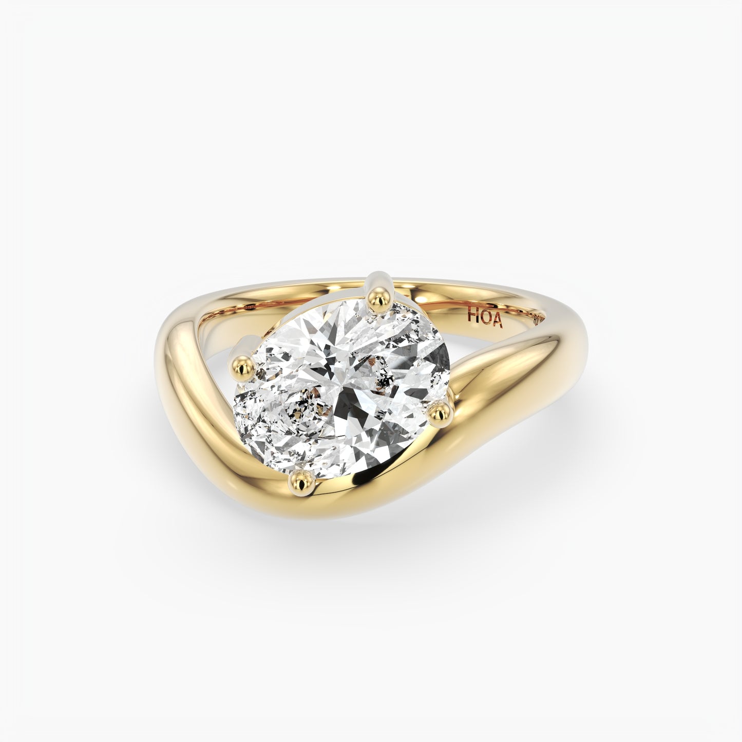 Hazel Oval Solitaire