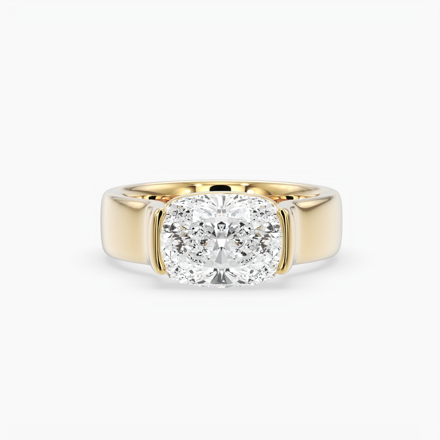 Stevie Elongated Cushion Solitaire