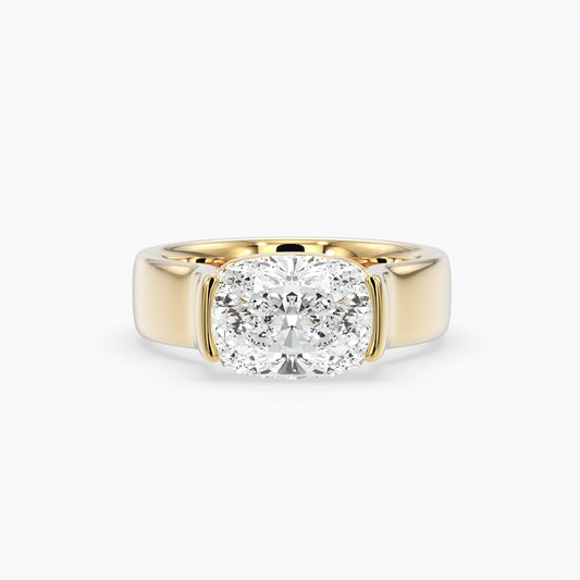 Stevie Elongated Cushion Solitaire