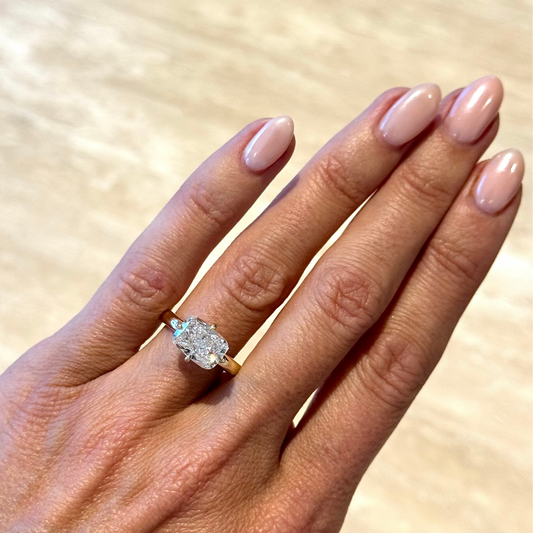 Lottie Elongated Cushion Solitaire