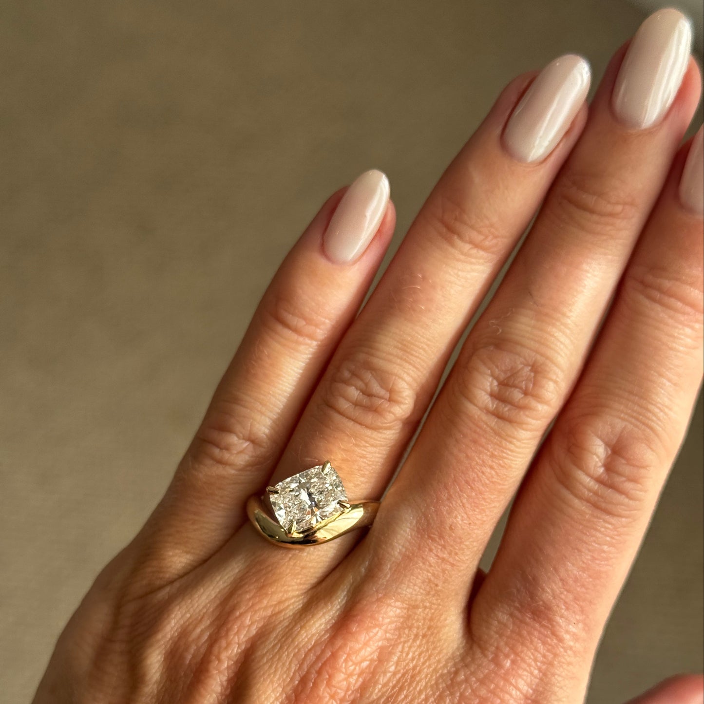 Hazel Cushion Solitaire