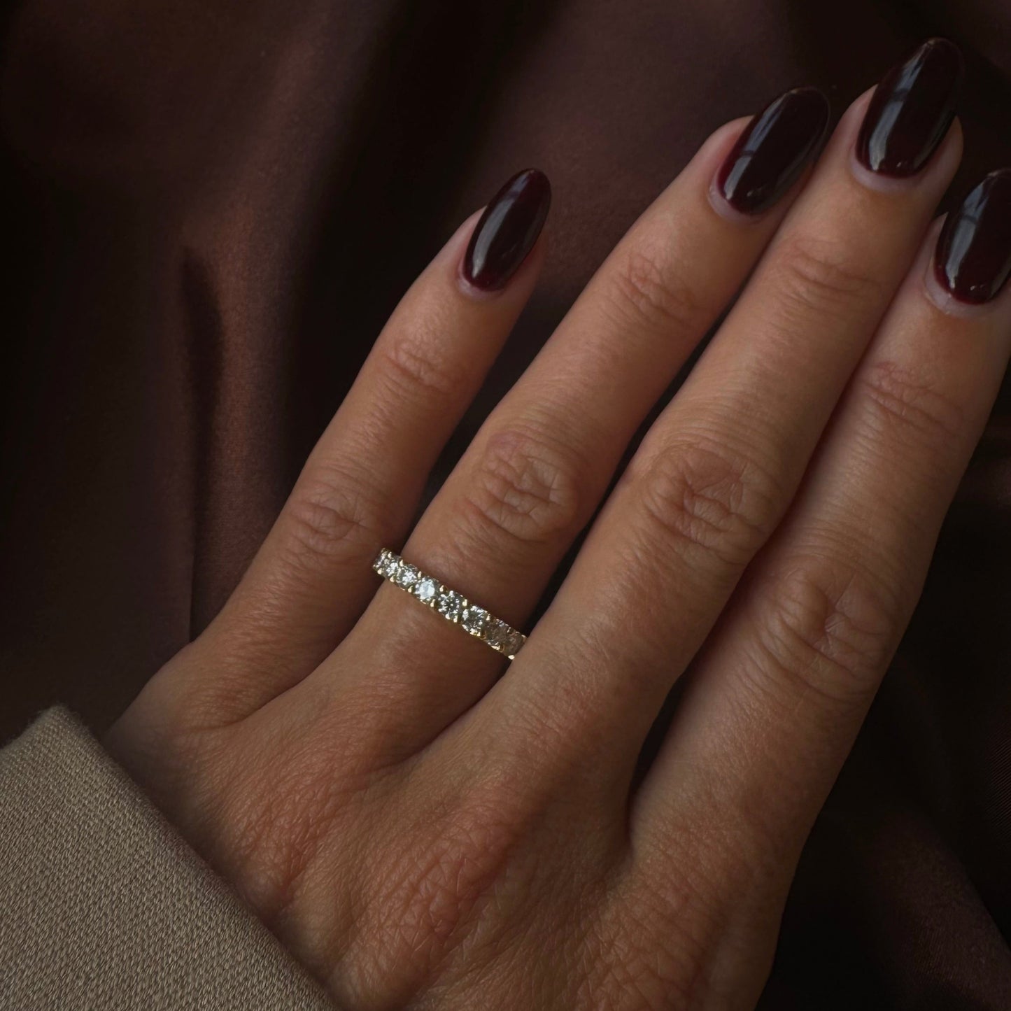 Luna Round 3/4 Eternity Band