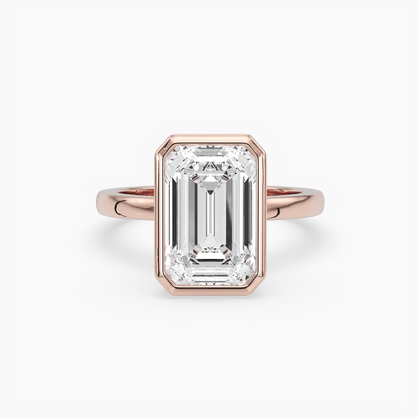 Evelyn Emerald Bezel Solitaire