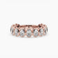 Oval Bezel 3/4 Eternity Band
