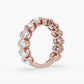 Oval Bezel 3/4 Eternity Band