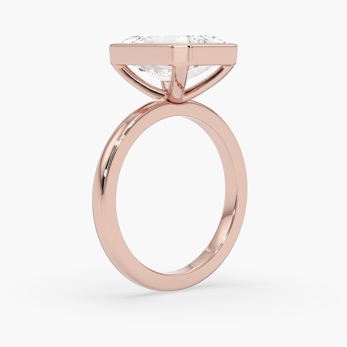 Evelyn Emerald Bezel Solitaire