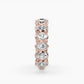 Oval Bezel 3/4 Eternity Band