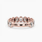 Oval Bezel 3/4 Eternity Band
