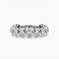 Oval Bezel 3/4 Eternity Band