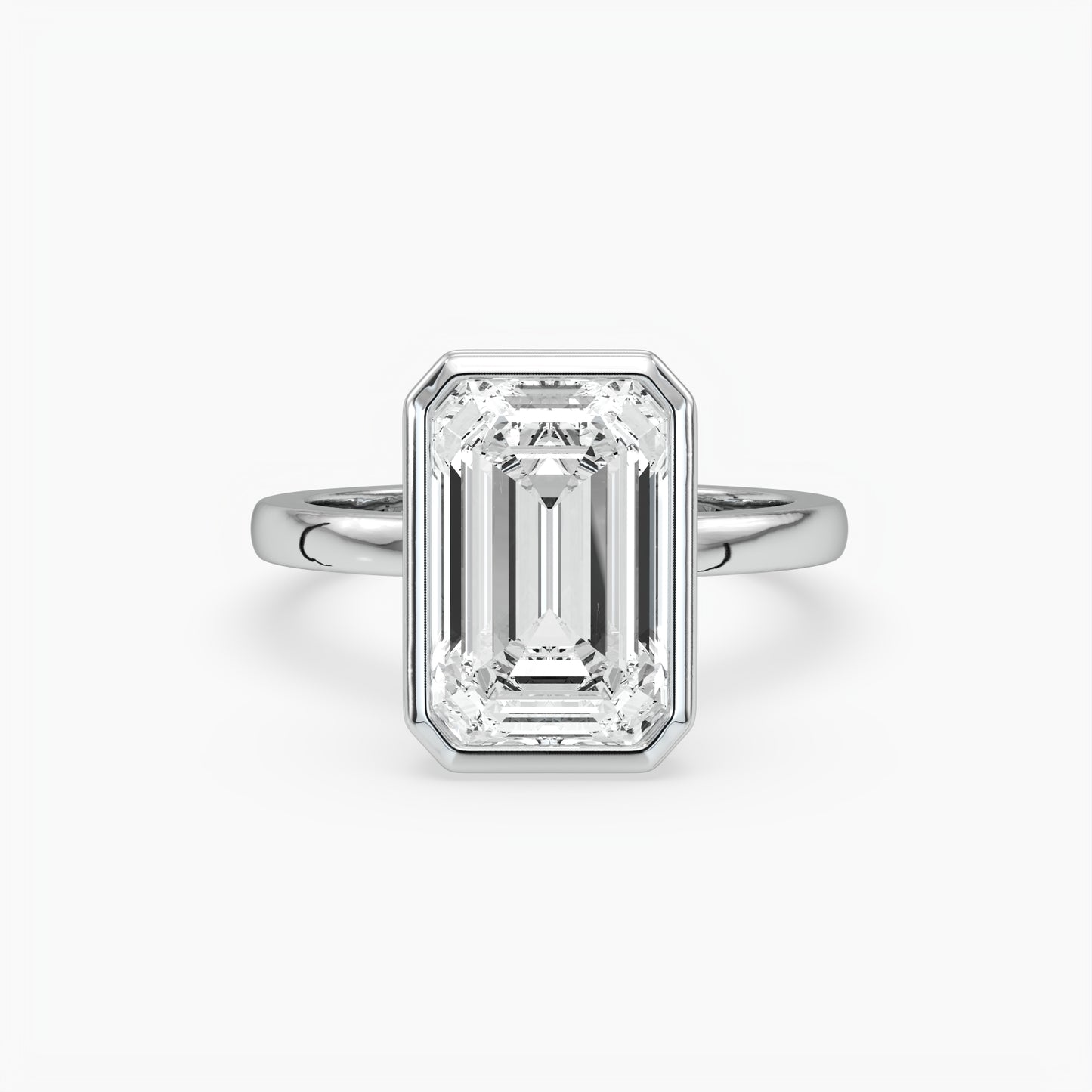 Evelyn Emerald Bezel Solitaire