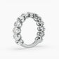 Oval Bezel 3/4 Eternity Band