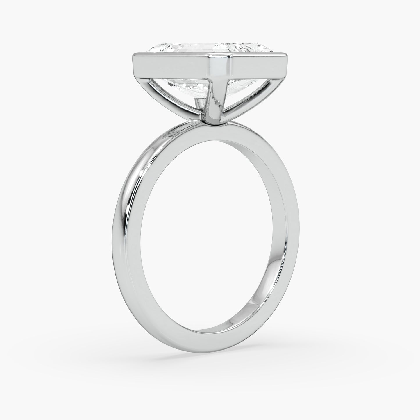 Evelyn Emerald Bezel Solitaire