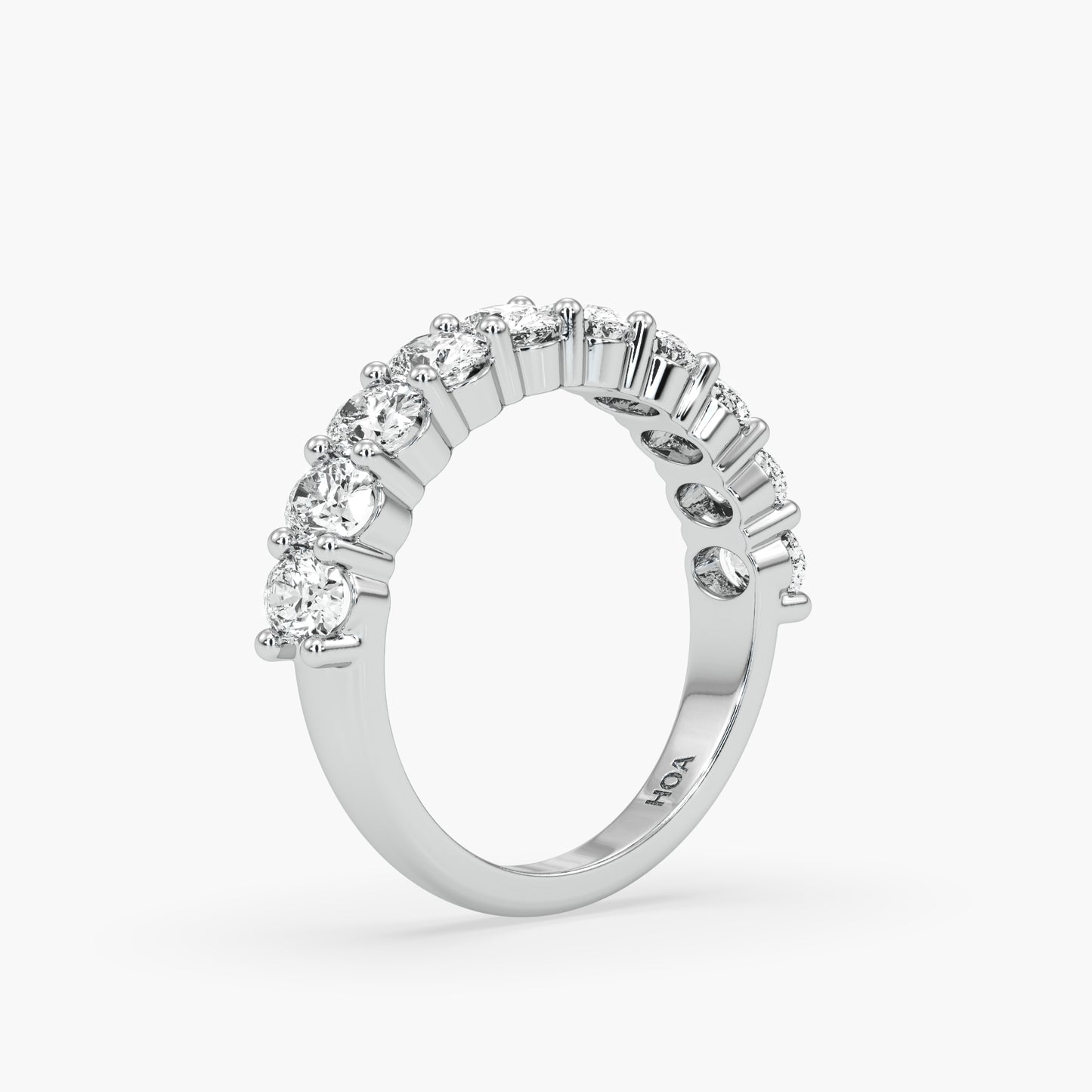 Bowie Oval 1/2 Eternity Band
