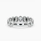 Oval Bezel 3/4 Eternity Band