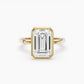 Evelyn Emerald Bezel Solitaire