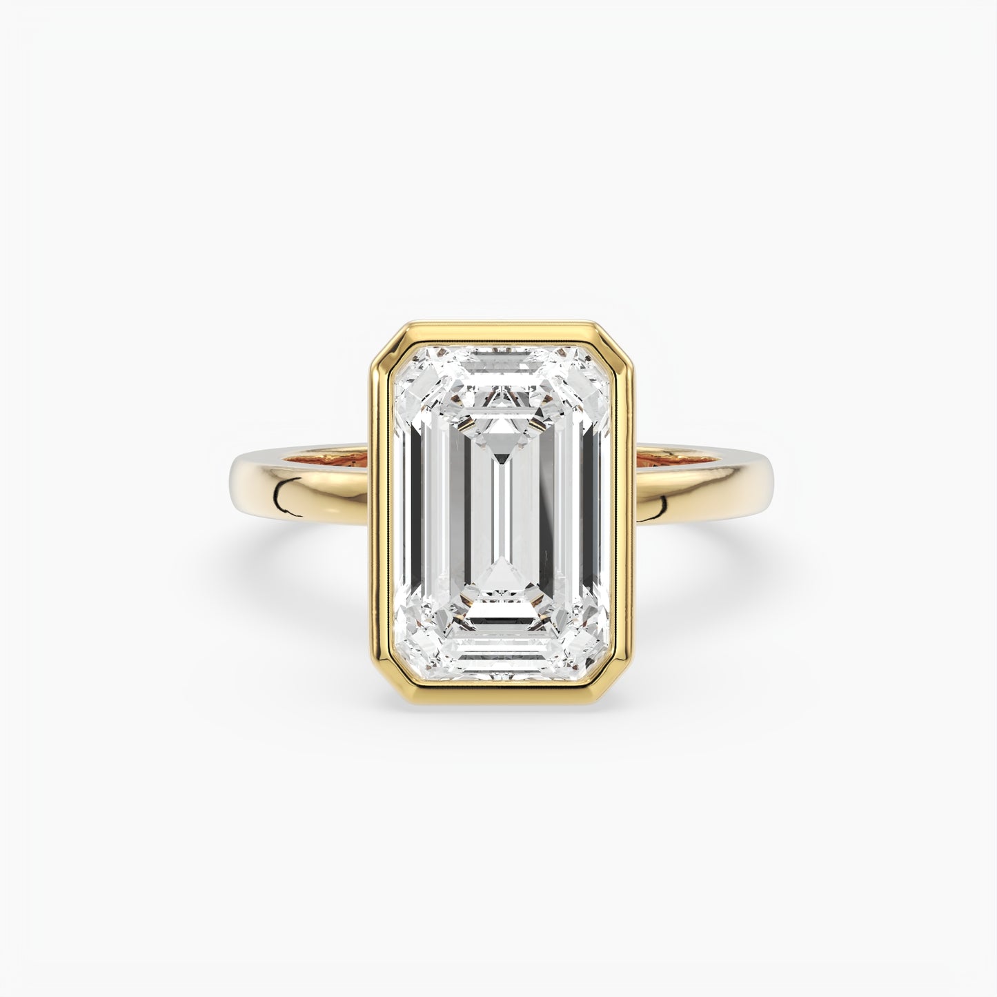 Evelyn Emerald Bezel Solitaire