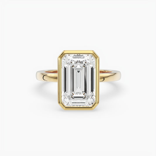 Evelyn Emerald Bezel Solitaire