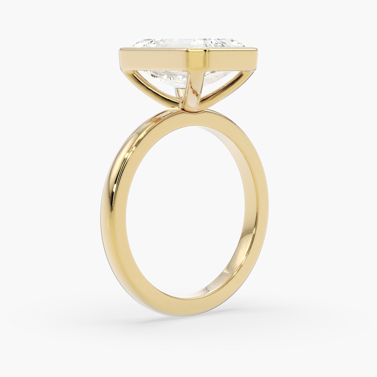 Evelyn Emerald Bezel Solitaire