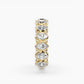 Oval Bezel 3/4 Eternity Band