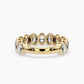 Oval Bezel 3/4 Eternity Band